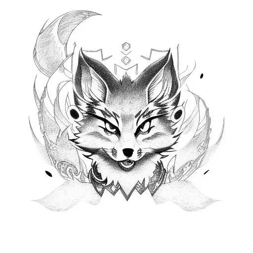 ahri league of legends minimalist tattoo design idea