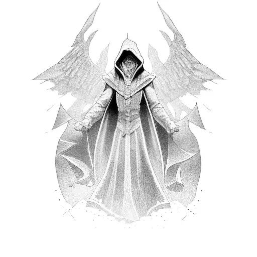 a mistborn cape tattoo design idea
