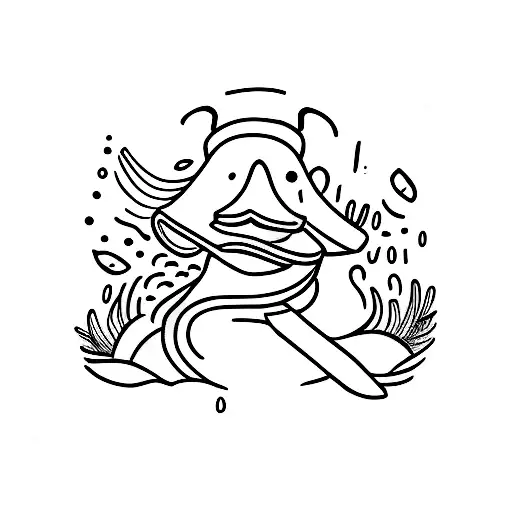 Duck tattoo design idea