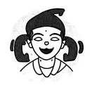 smiling boy with heavy backpack  tattoo design idea