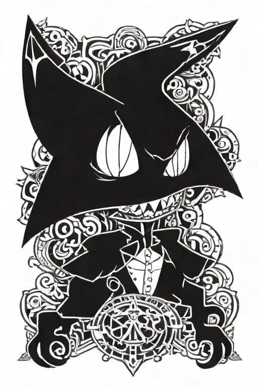 Alastor hazbin hotel tattoo design idea