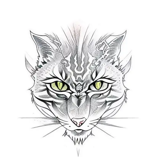Witcher cat tattoo design idea