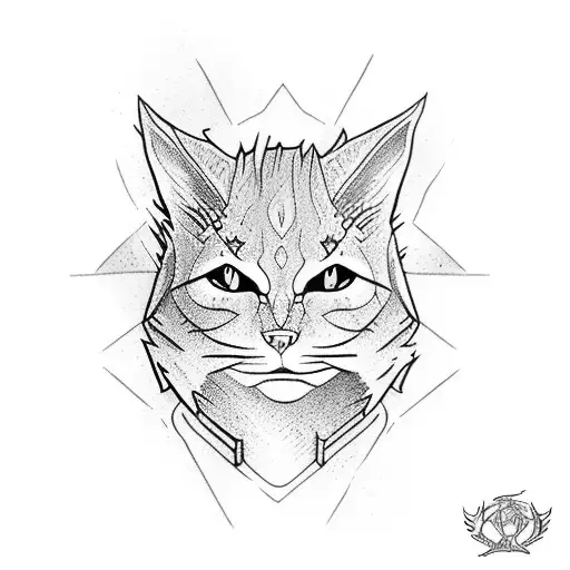 Witcher cat tattoo design idea