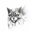 Witcher cat tattoo design idea