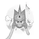mr sparkle tattoo design idea