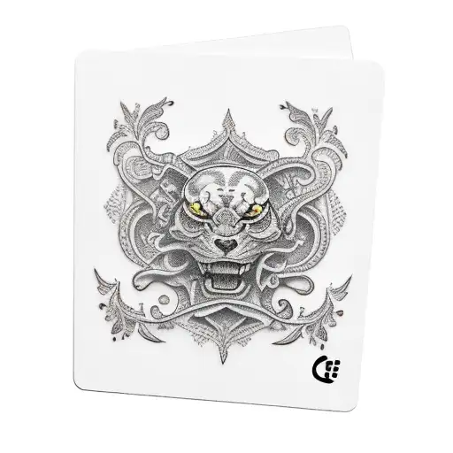 ace card with date of birth tattoo design idea