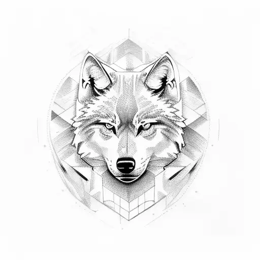 Camaro 74 white with blue lines with white wolf  tattoo design idea