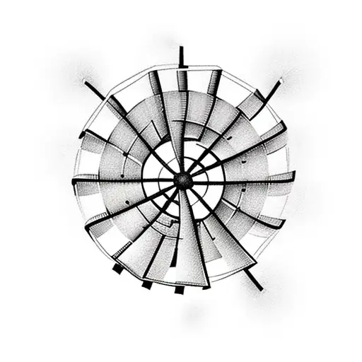 windmill  tattoo design idea