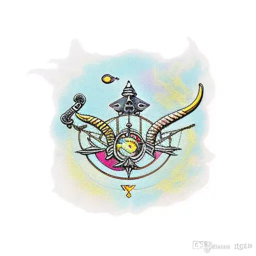 anklet chain with libra Sagittarius cancer Aries virgo capricorn zodiac signs tattoo design idea