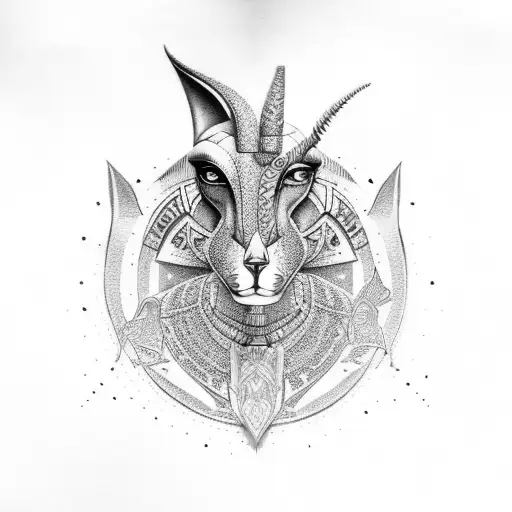 Anubis with Scales tattoo design idea