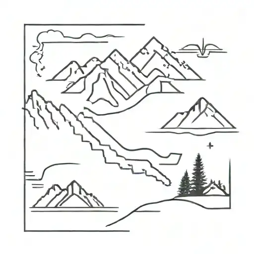 Singapore, Ireland, Long Island, and Colorado mountains tattoo design idea