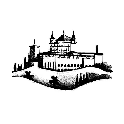 Alhambra de Granada  tattoo design idea