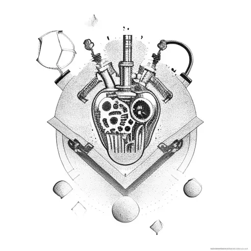 Mechanical heart tattoo design idea