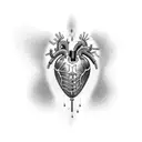 Mechanical heart tattoo design idea