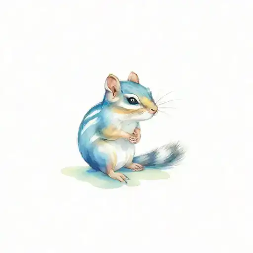 chipmunk tattoo design idea