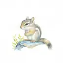 chipmunk tattoo design idea