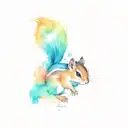 chipmunk tattoo design idea