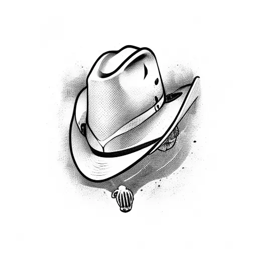 frog wearing a cowboy hat tattoo design idea