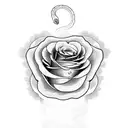 Snake with roses tattoo design idea