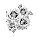 Snake with roses tattoo design idea