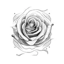 Snake with roses tattoo design idea