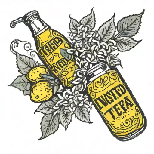 twisted tea in Georgia state outline tattoo design idea