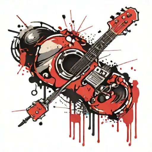 heavy metal music tattoo design idea