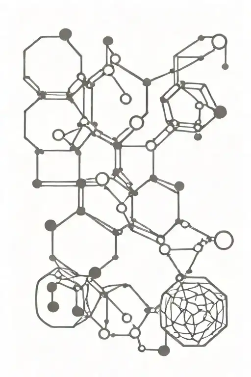 LSD molecule tattoo design idea