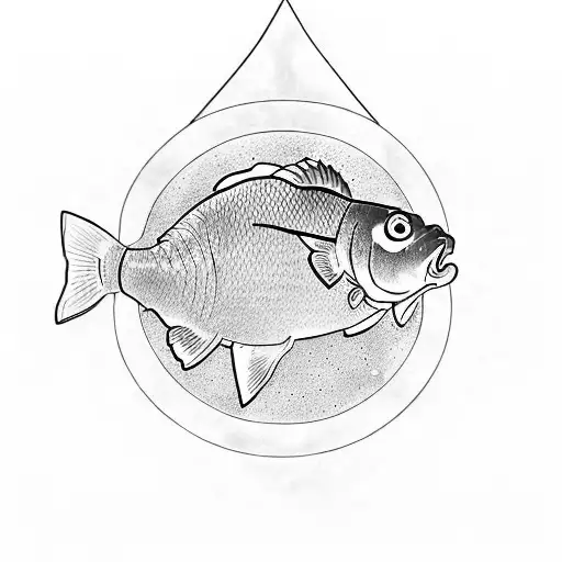 a carp tattoo design idea
