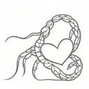 scorpion stinging a heart tattoo design idea