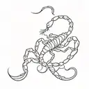 scorpion stinging a heart tattoo design idea