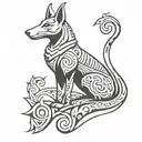 Anubis with scales tattoo design idea