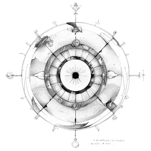 Constellation of aries , gemini and scorpio inside a circle with the word hope i tattoo design idea