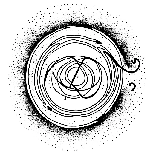 Constellation of aries , gemini and scorpio inside a circle with the word hope i tattoo design idea