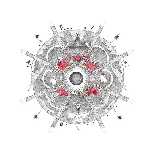 Constellation of aries , gemini and scorpio inside a circle with the Text hope i tattoo design idea