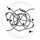 Constellation of aries , gemini and scorpio inside a circle with the word hope i tattoo design idea