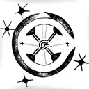 Constellation of aries , gemini and scorpio inside a circle with the Text hope i tattoo design idea