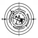 Constellation of aries , gemini and scorpio inside a circle with the Text hope i tattoo design idea