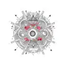 Constellation of aries , gemini and scorpio inside a circle with the Text hope i tattoo design idea