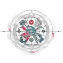 Constellation of aries , gemini and scorpio inside a circle with the Text hope i tattoo design idea