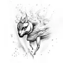 large thunderstorm with lightning  tattoo design idea