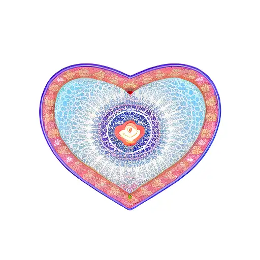  heart mandala tattoo design idea