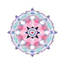  heart mandala tattoo design idea