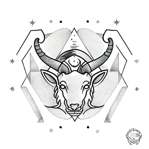 Capricorn, Aries cancer, Scorpio, Leo constellations intertwined tattoo design idea
