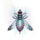  firefly and ladybug tattoo design idea