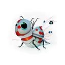  firefly and ladybug tattoo design idea