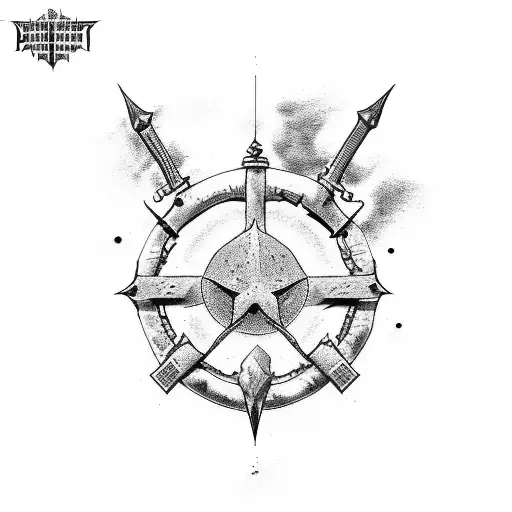 bible verse joshua 1:9 with outer space elements tattoo design idea