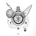 Joshua 1:9 with space tattoo design idea