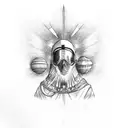 Joshua 1:9 with space tattoo design idea