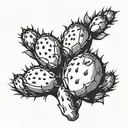 Prickly pear  tattoo design idea